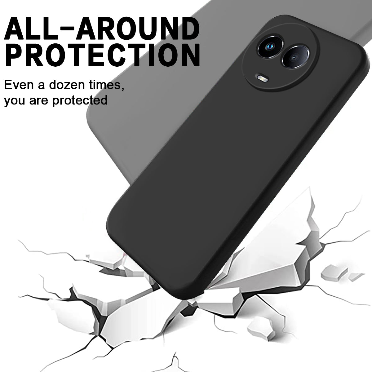 For Realme 11x 5G Liquid Silicone Mobile Phone Case Soft Lining Anti-scratch Back Cover