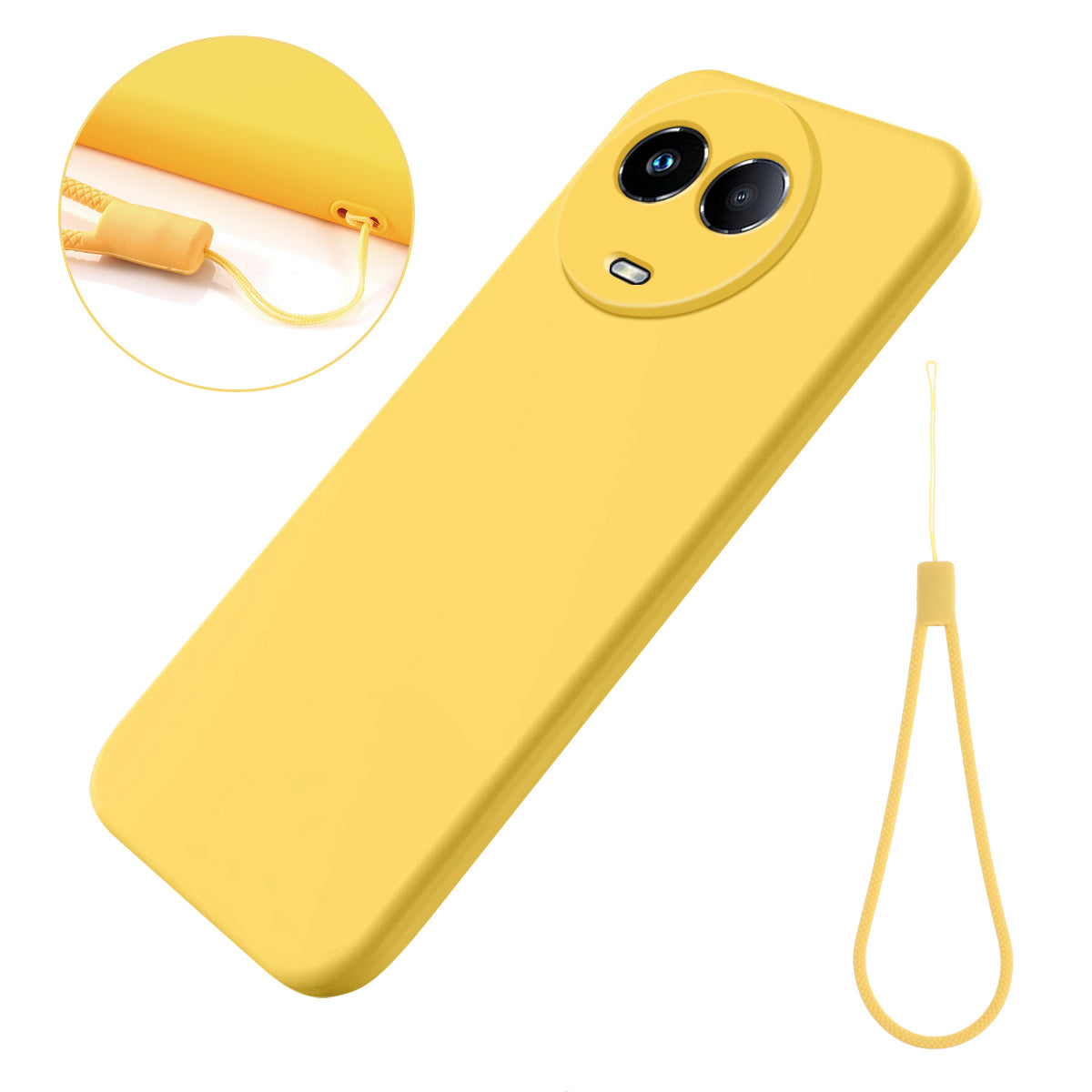For Realme 11x 5G Liquid Silicone Mobile Phone Case Soft Lining Anti-scratch Back Cover