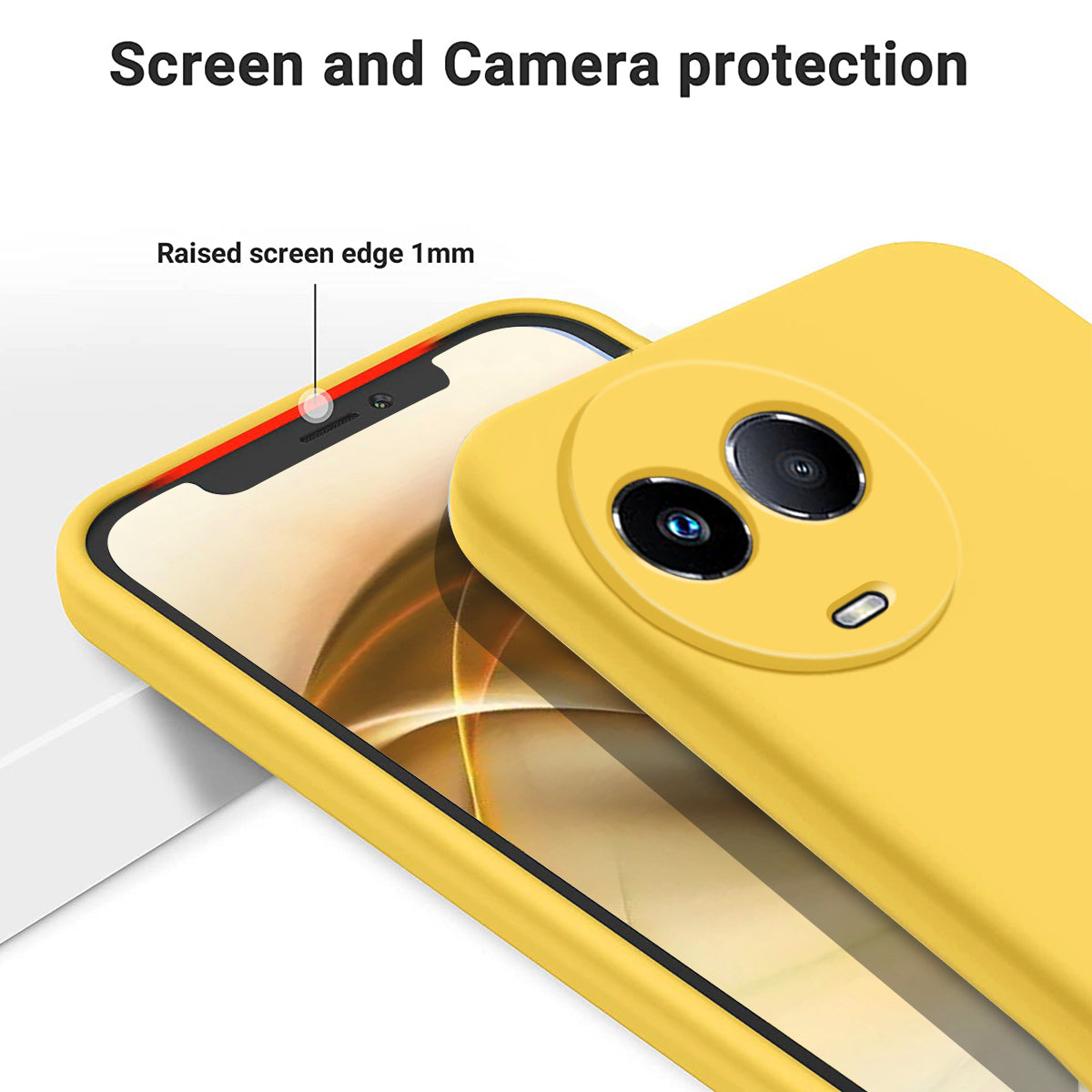 For Realme 11x 5G Liquid Silicone Mobile Phone Case Soft Lining Anti-scratch Back Cover