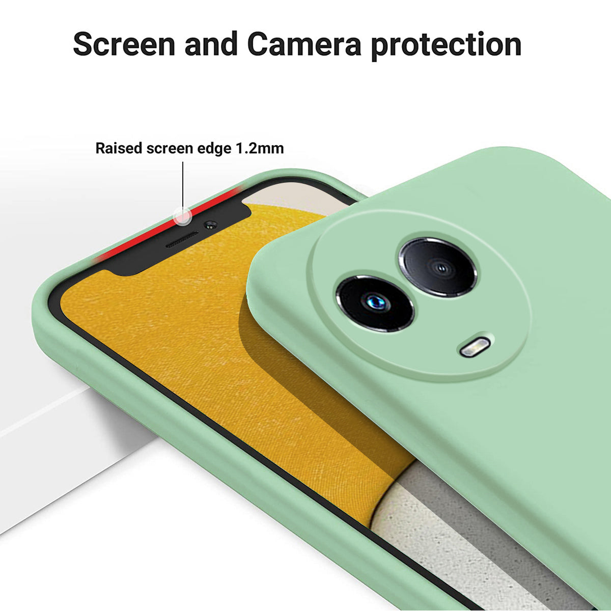 For Realme 11x 5G Liquid Silicone Mobile Phone Case Soft Lining Anti-scratch Back Cover