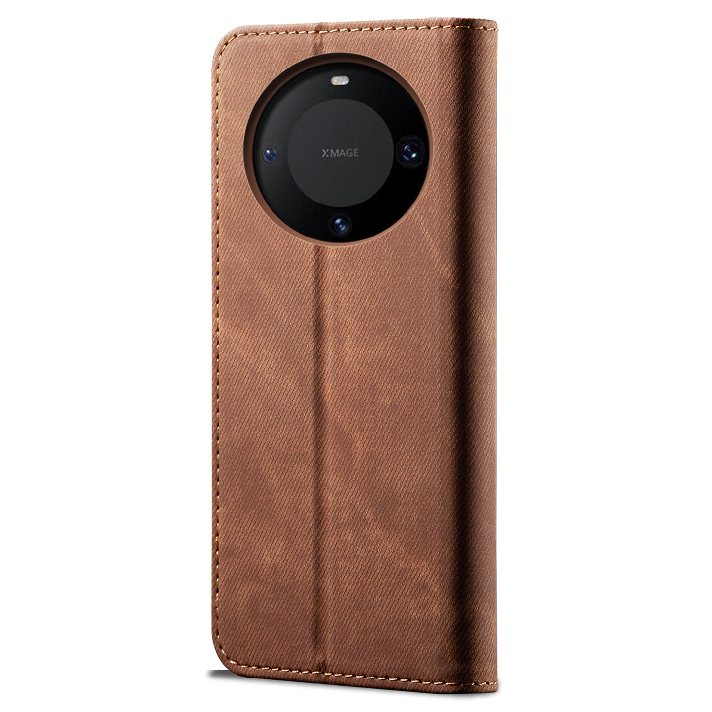 For Huawei Mate 60 Pro+ Jeans Cloth Texture PU Leather Flip Stand Wallet Case Cell Phone Cover
