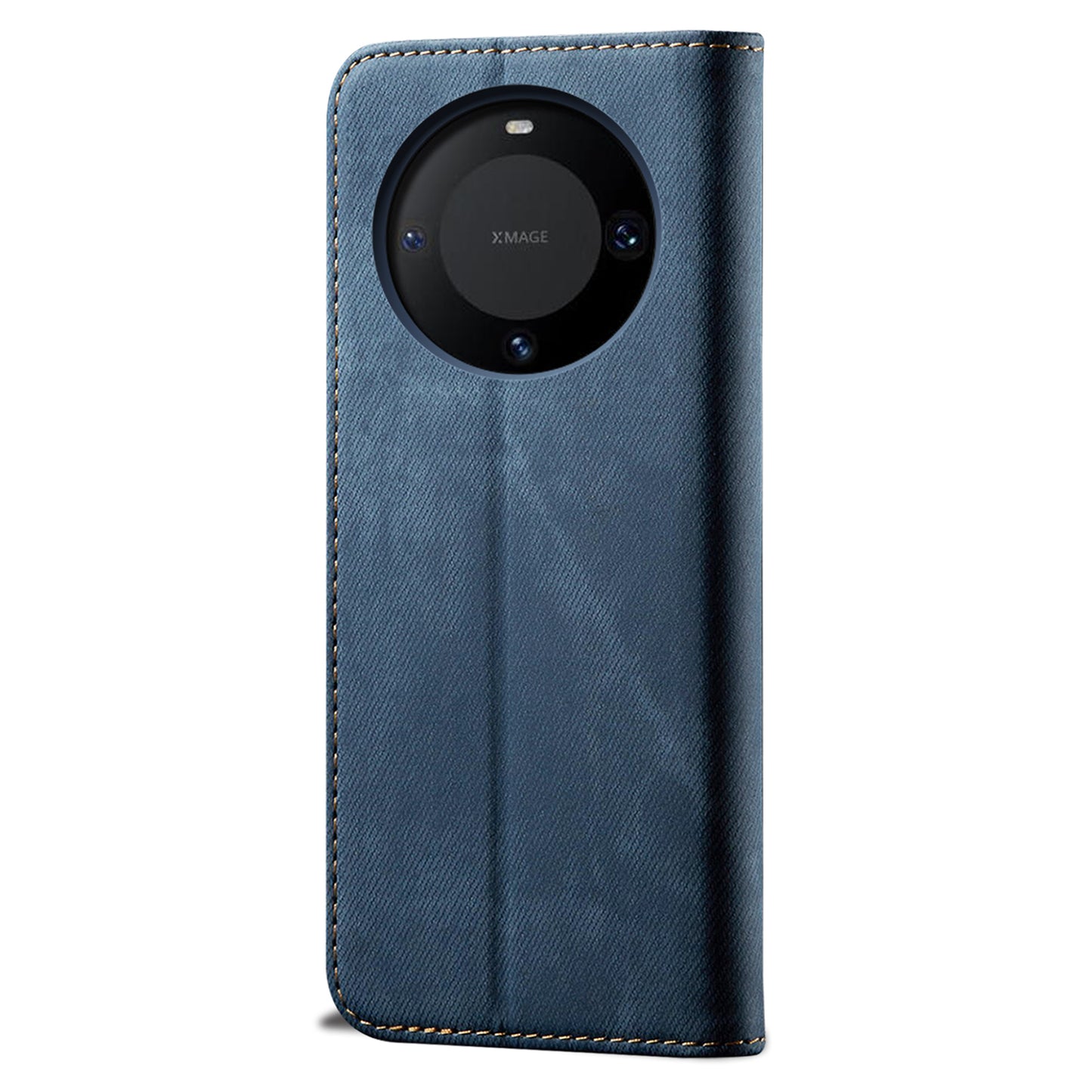 For Huawei Mate 60 Pro+ Jeans Cloth Texture PU Leather Flip Stand Wallet Case Cell Phone Cover