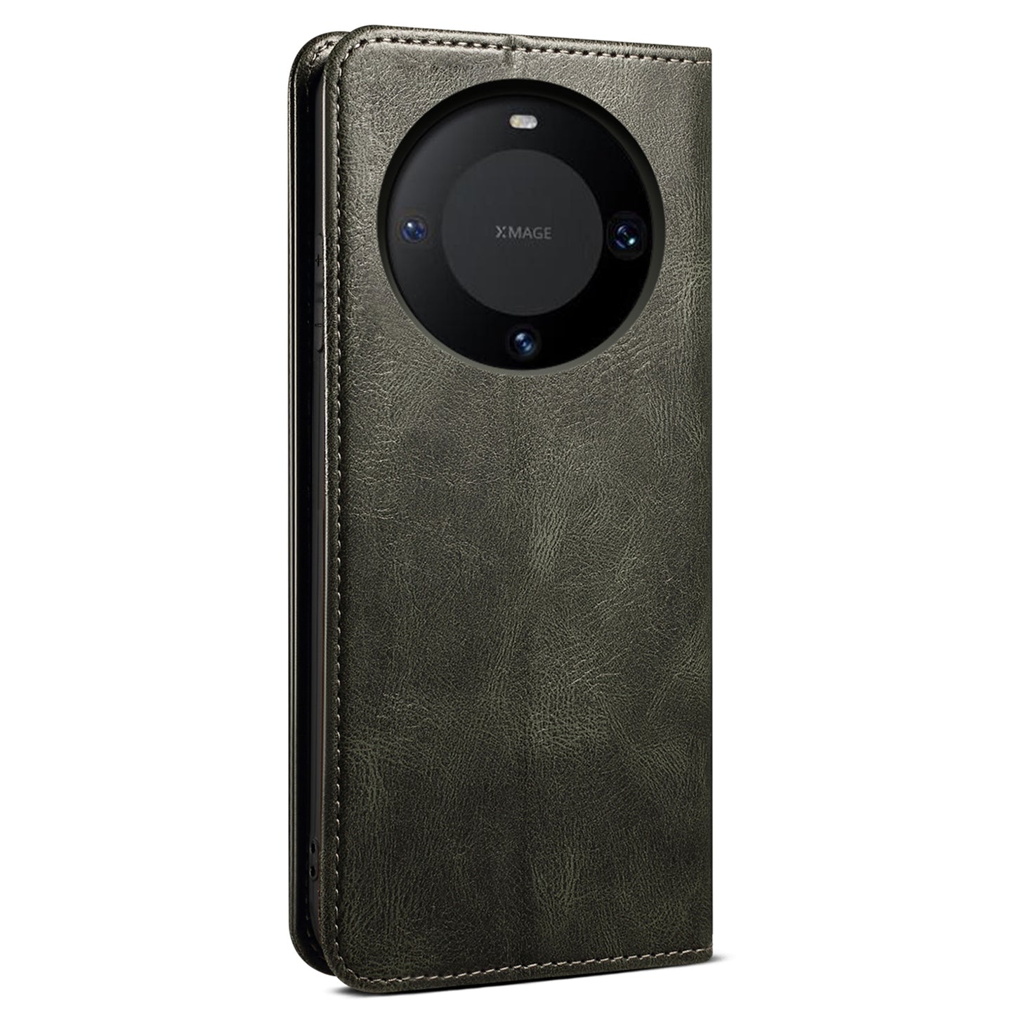 For Huawei Mate 60 Pro+ Waxy Crazy Horse Texture Phone Cover Stand Wallet PU Leather Phone Shell Case