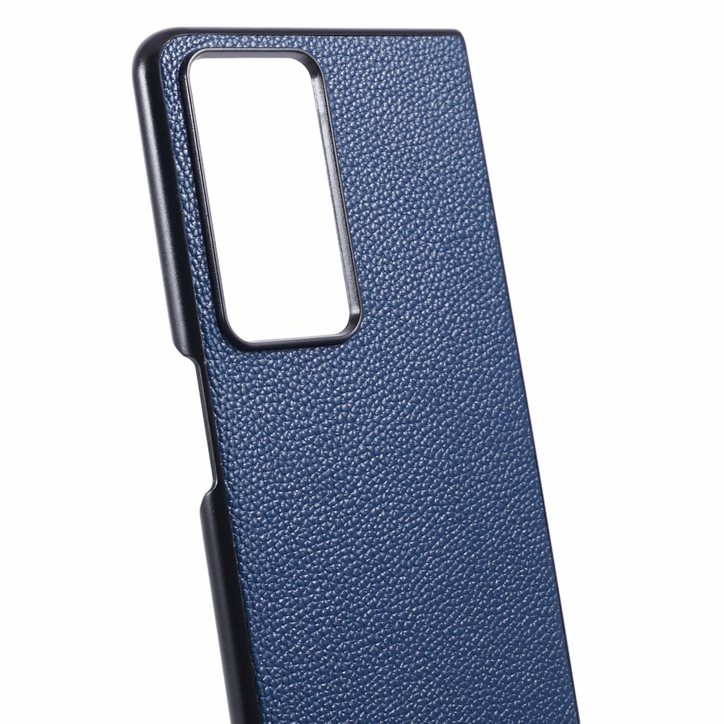 For Honor Magic V2 5G Case Anti-scratch Litchi Texture PC+Genuine Leather Phone Cover