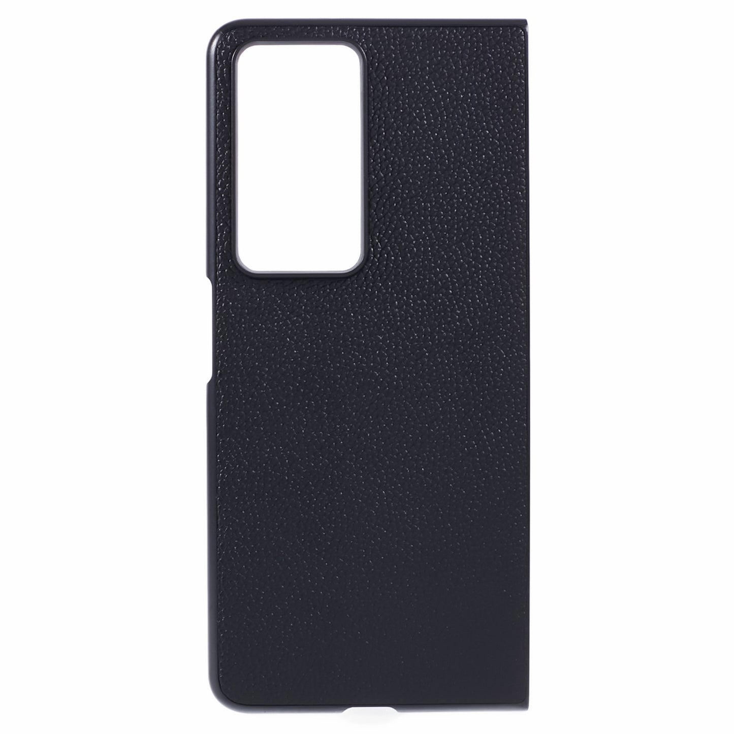 For Honor Magic V2 5G Case Anti-scratch Litchi Texture PC+Genuine Leather Phone Cover