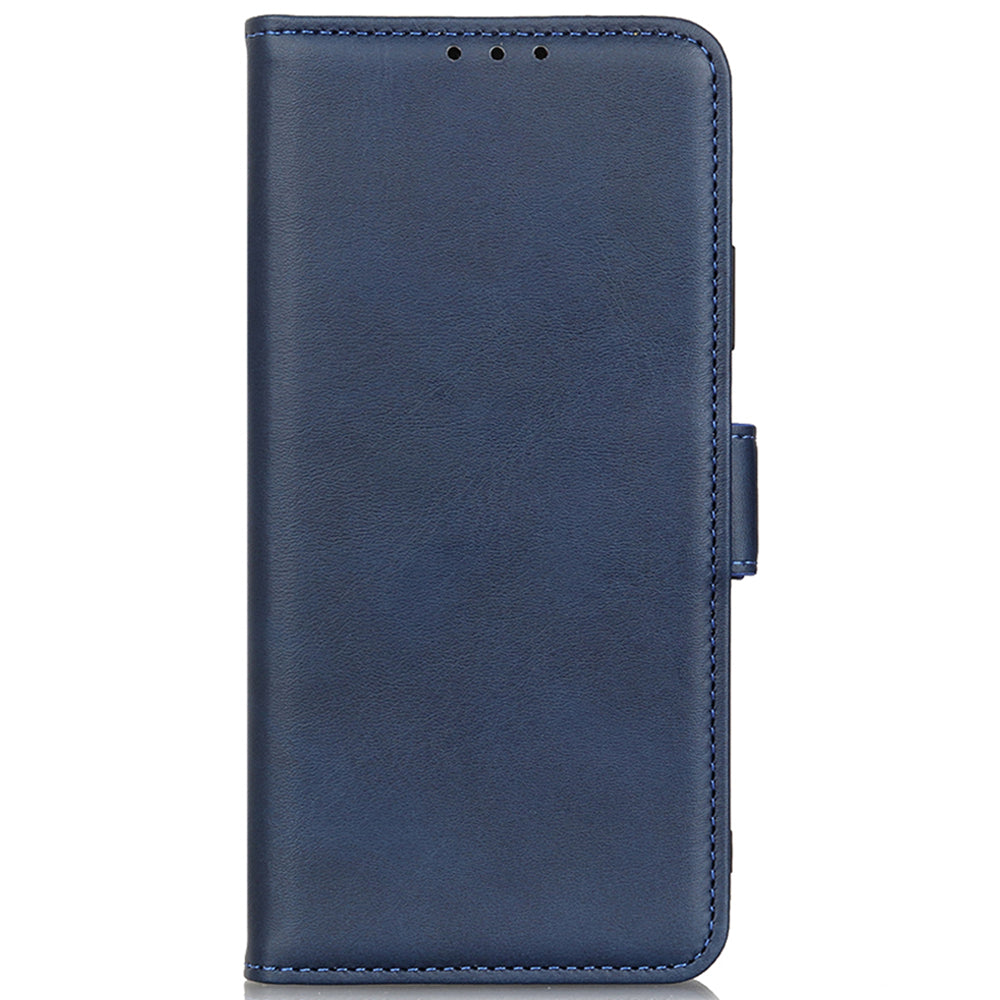 For Huawei Mate 60 Cowhide Texture Phone Case PU Leather Wallet Stand Anti-scratch Shell
