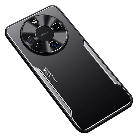 For Huawei Mate 60 Pro Phone Case TPU + Aluminum Alloy Anti-drop Cellphone Back Cover