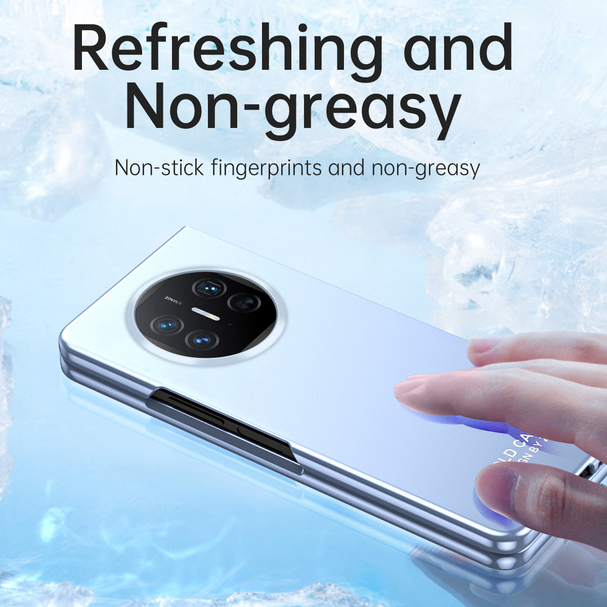 For Huawei Mate X5 Hard PC Phone Drop Protection Case Folding Phone Cover with Tempered Glass Film