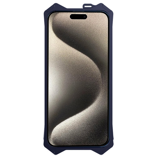 For iPhone 15 Pro Max Shockproof Mobile Phone Cover Wear-resistant Aluminum Alloy Phone Case