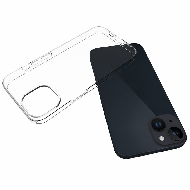 10Pcs / Pack For iPhone 15 Slim-Fit TPU Case Inner Watermark-Free Texture Cell Phone Shell