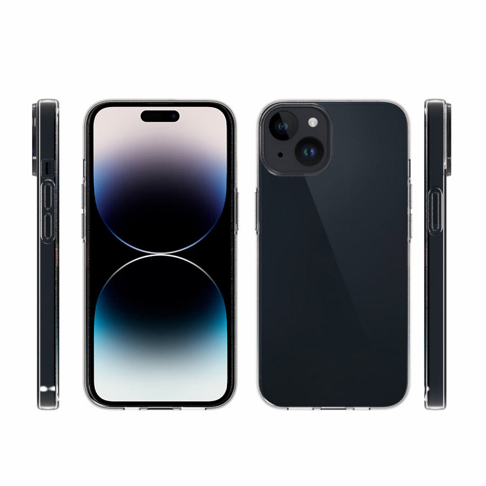 10Pcs / Pack For iPhone 15 Slim-Fit TPU Case Inner Watermark-Free Texture Cell Phone Shell