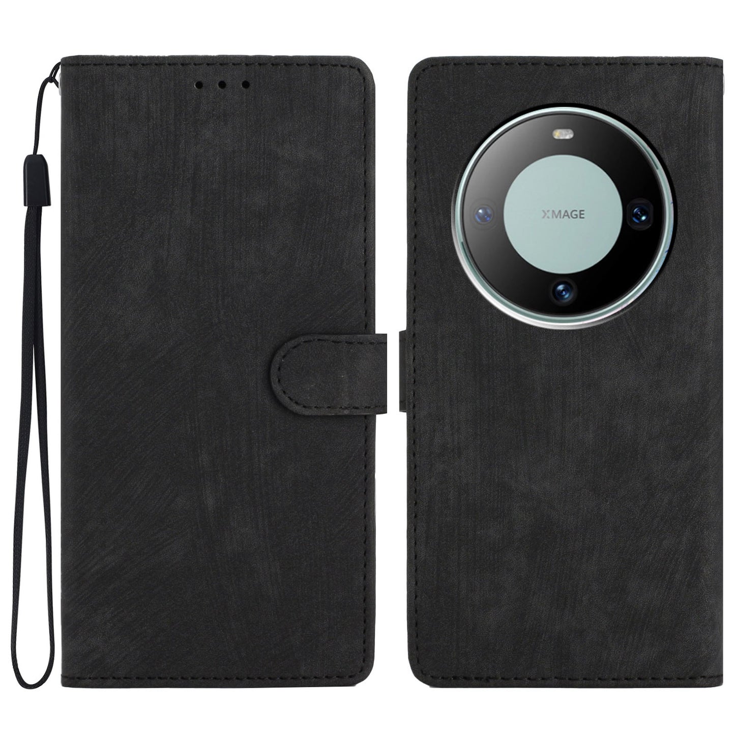 For Huawei Mate 60 Pro Case Skin-touch Leather Cover Solid Color Phone Shell