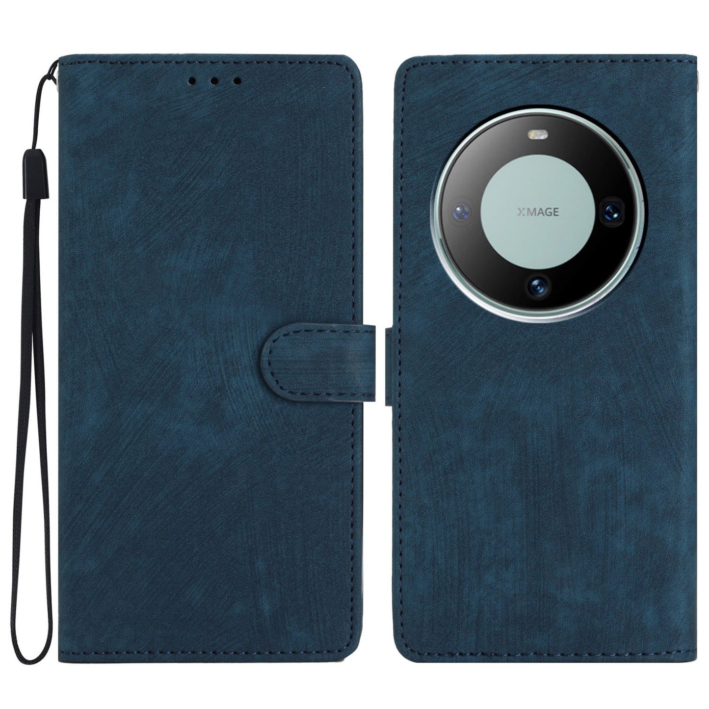 For Huawei Mate 60 Pro Case Skin-touch Leather Cover Solid Color Phone Shell