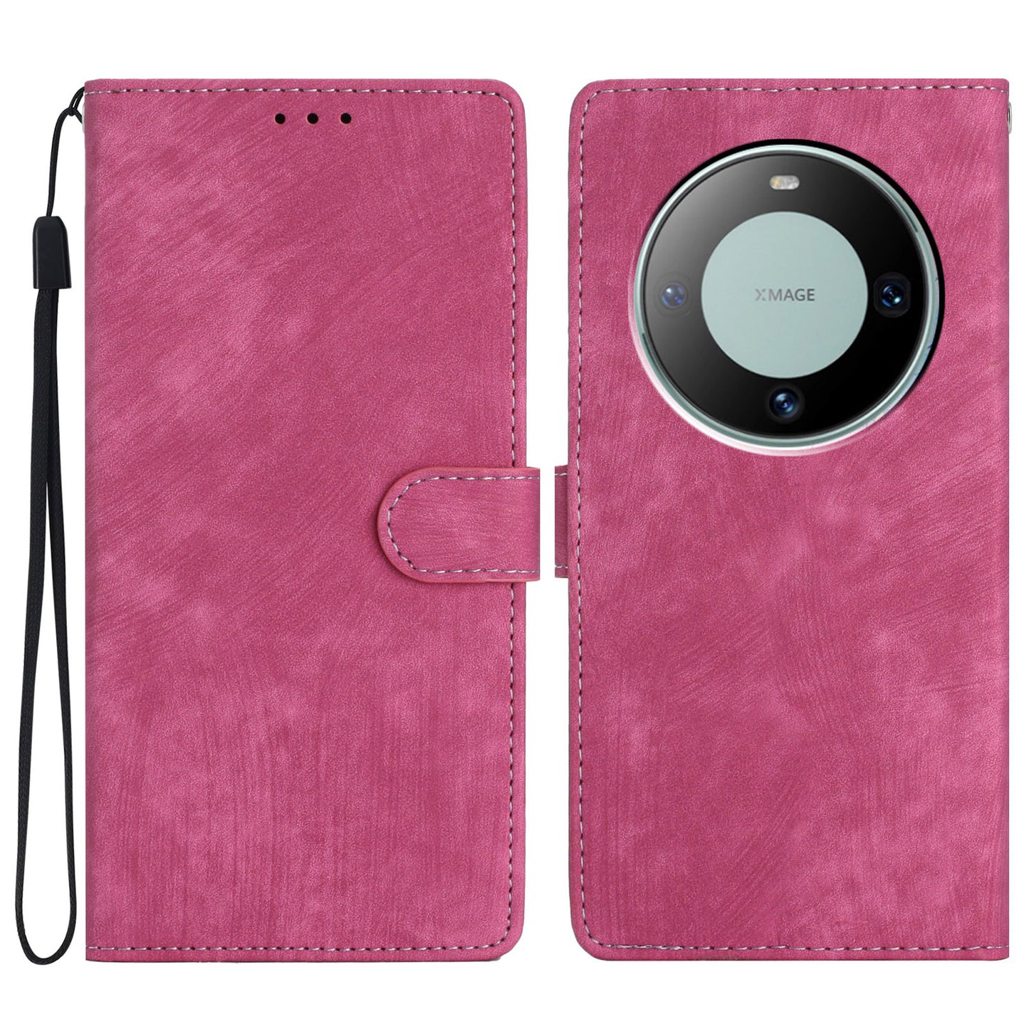 For Huawei Mate 60 Pro Case Skin-touch Leather Cover Solid Color Phone Shell