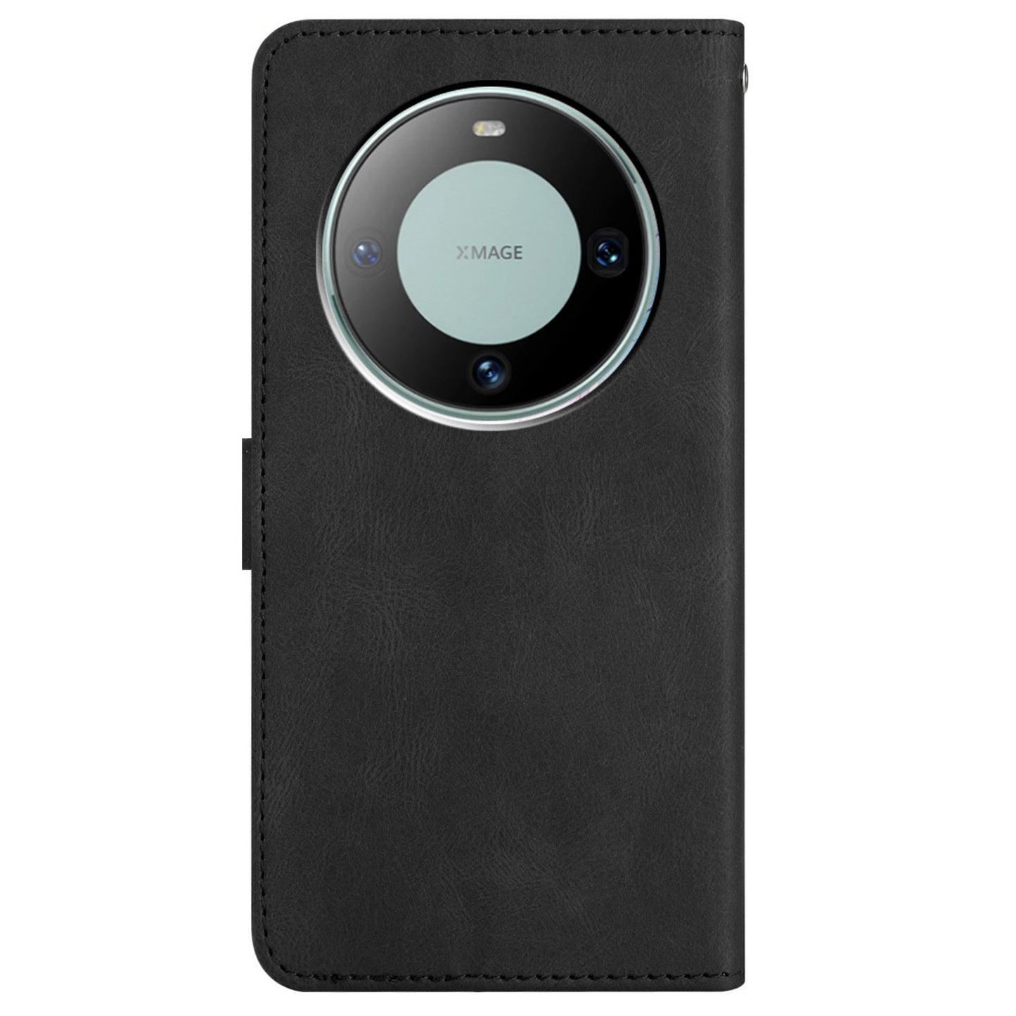 For Huawei Mate 60 Pro Crazy Horse Texture PU Leather Wallet Stand Case Imprinted Lines Phone Cover