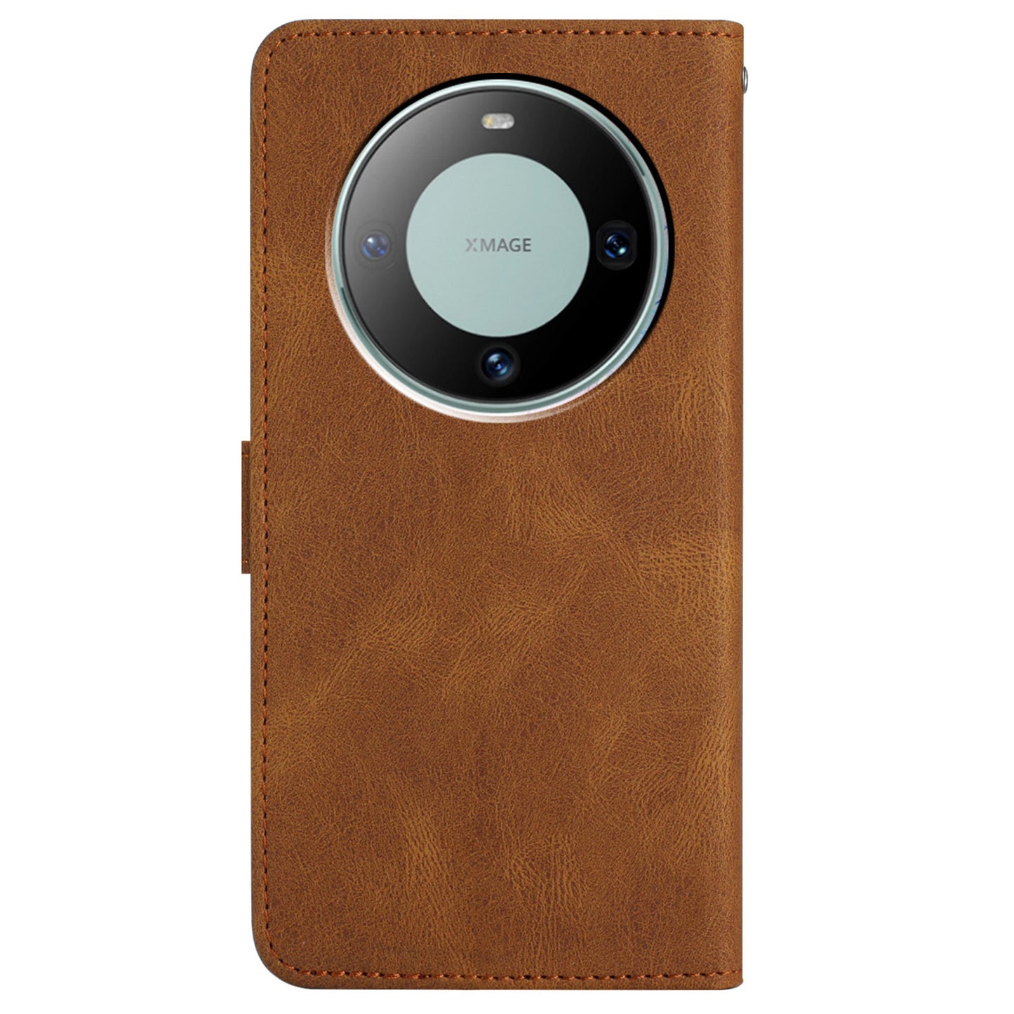 For Huawei Mate 60 Wallet Stand Phone Case Crazy Horse Texture PU Leather Imprinted Lines Cover