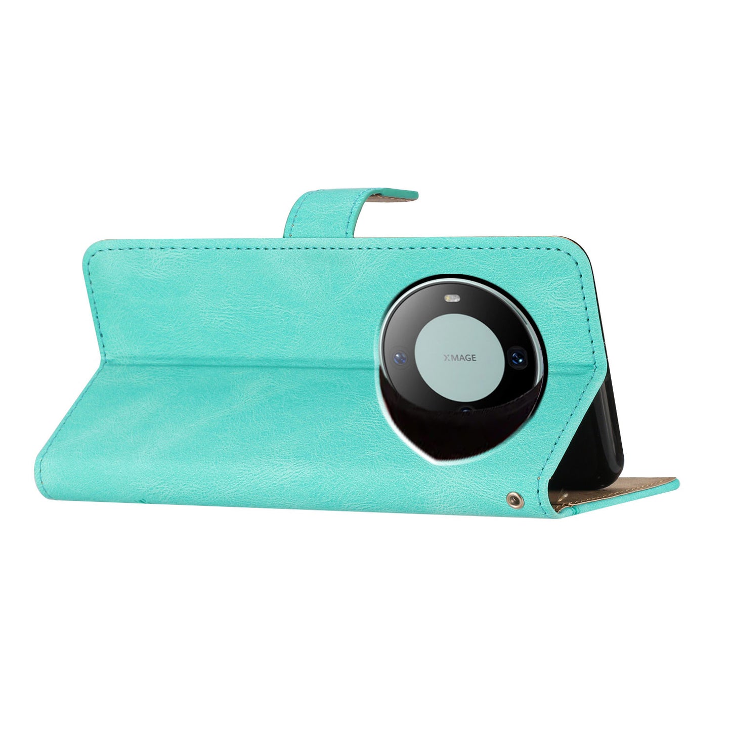 For Huawei Mate 60 Wallet Stand Phone Case Crazy Horse Texture PU Leather Imprinted Lines Cover