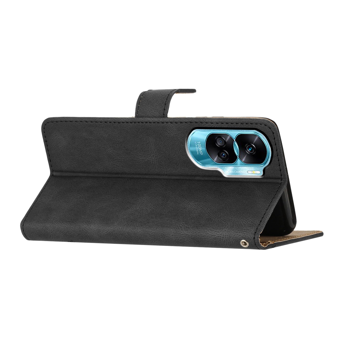 For Honor 90 Lite 5G / X50i 5G Wallet Case Crazy Horse Texture Leather Phone Stand Cover Imprinted Lines