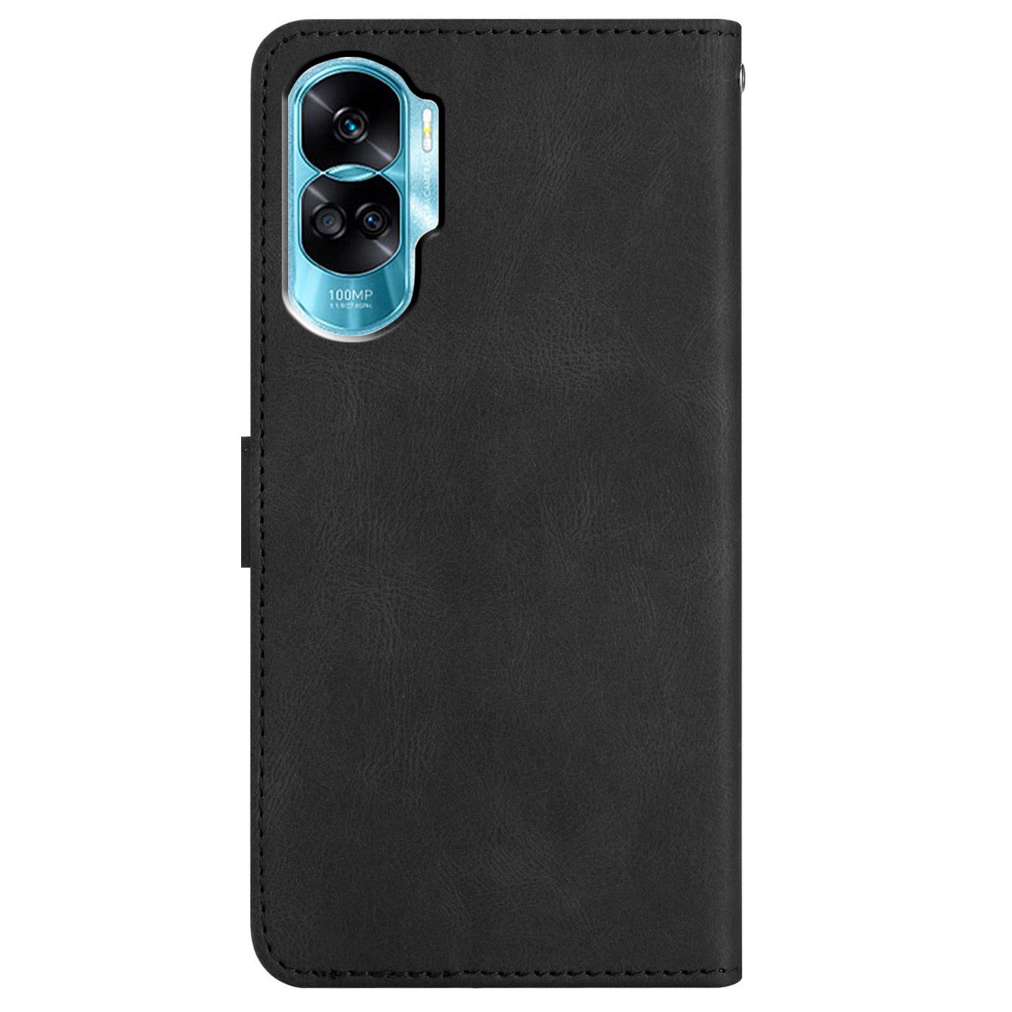 For Honor 90 Lite 5G / X50i 5G Wallet Case Crazy Horse Texture Leather Phone Stand Cover Imprinted Lines
