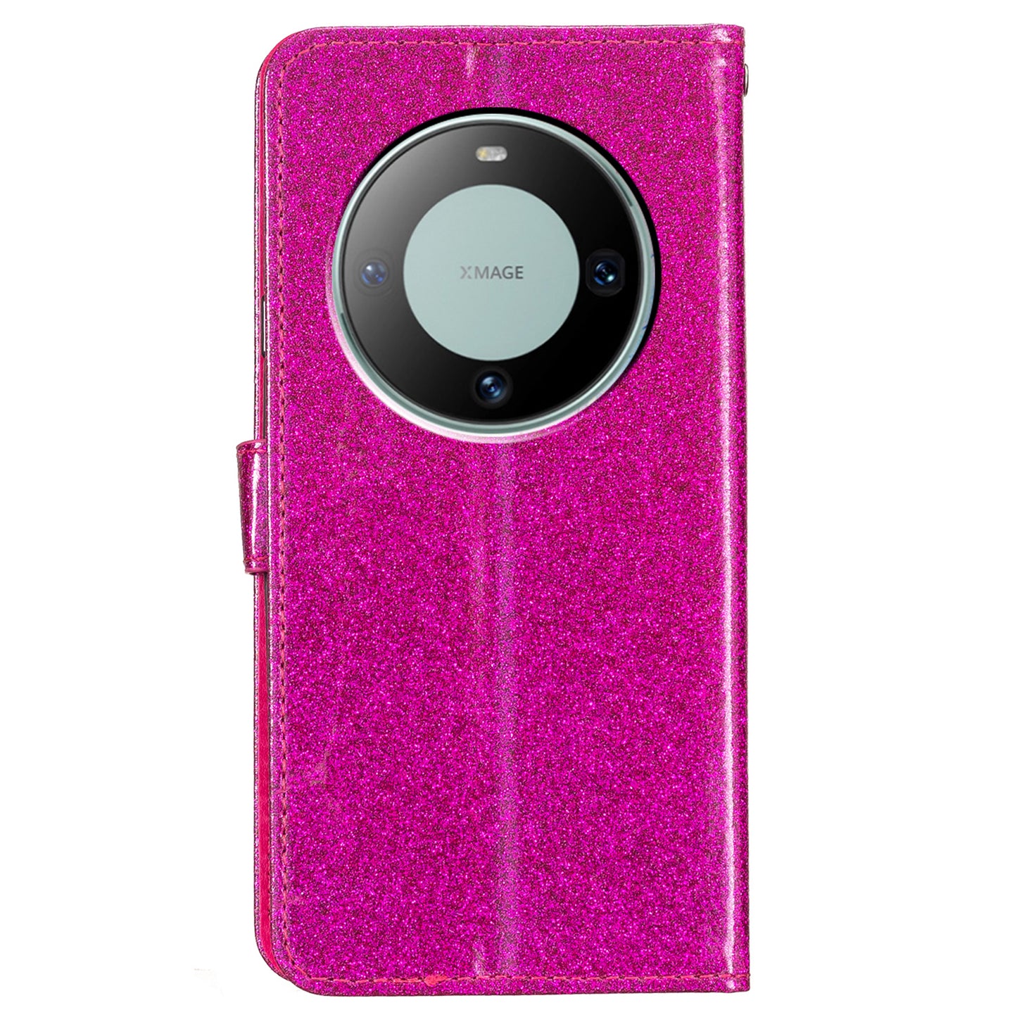For Huawei Mate 60 Pro Glittery PU Leather Phone Case Anti-fall Wallet Stand Cover
