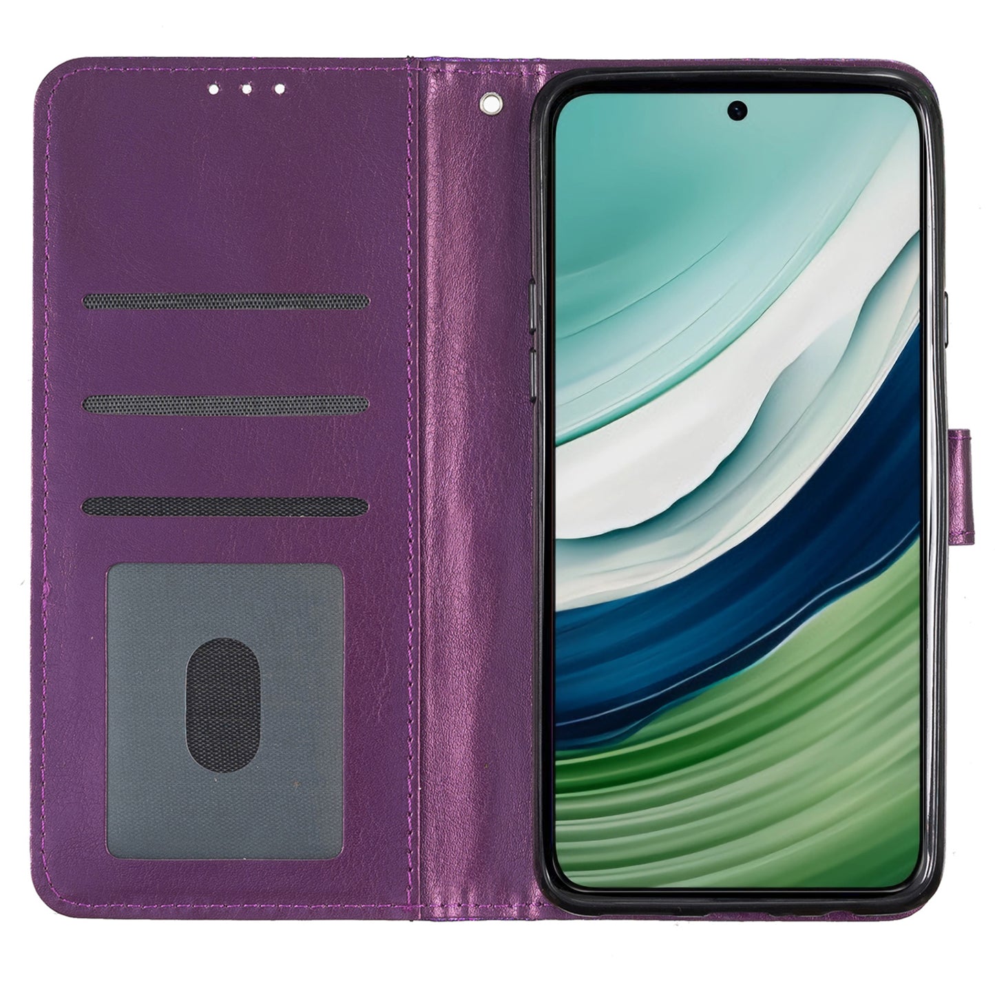 For Huawei Mate 60 Pro Glittery PU Leather Phone Case Anti-fall Wallet Stand Cover