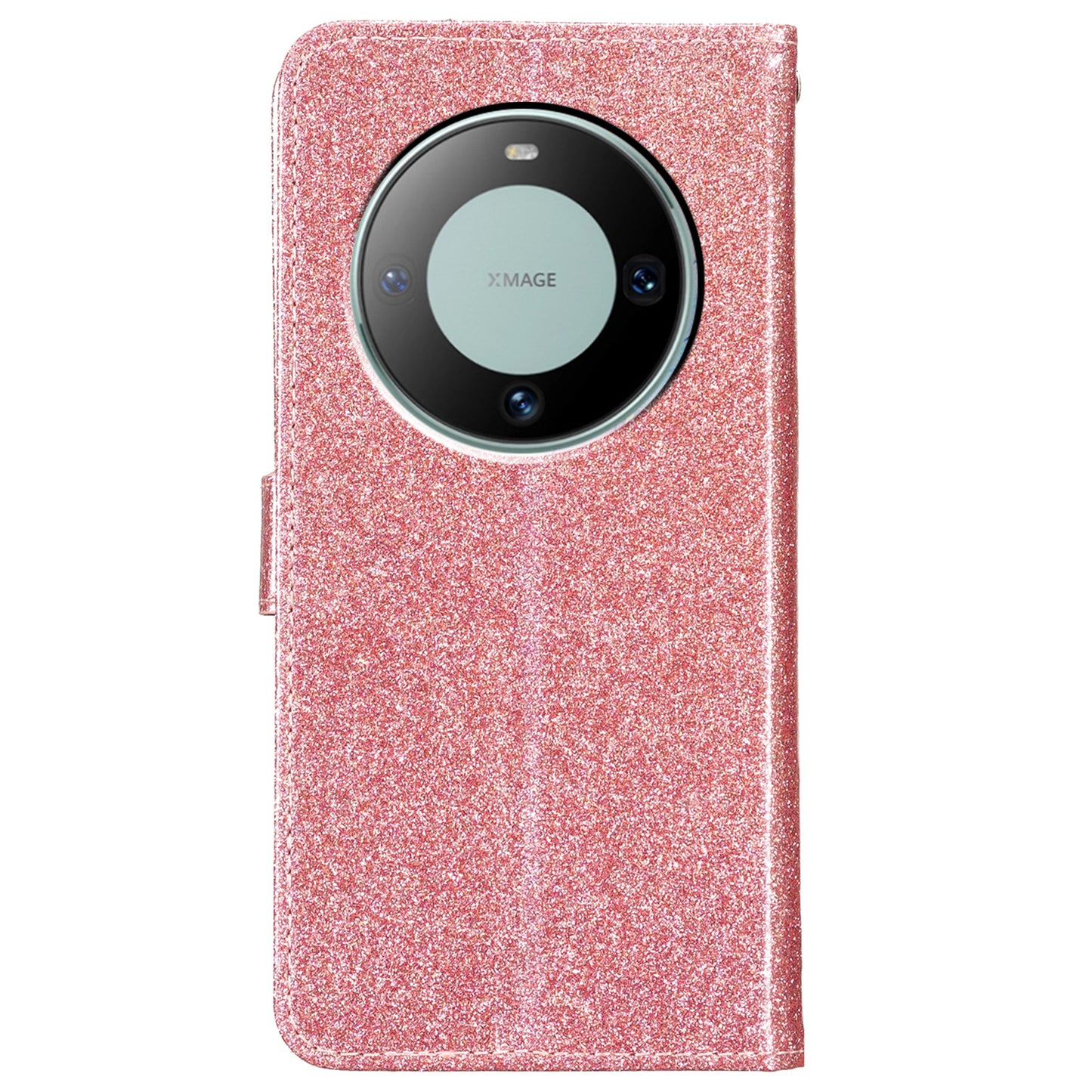 For Huawei Mate 60 Pro Glittery PU Leather Phone Case Anti-fall Wallet Stand Cover