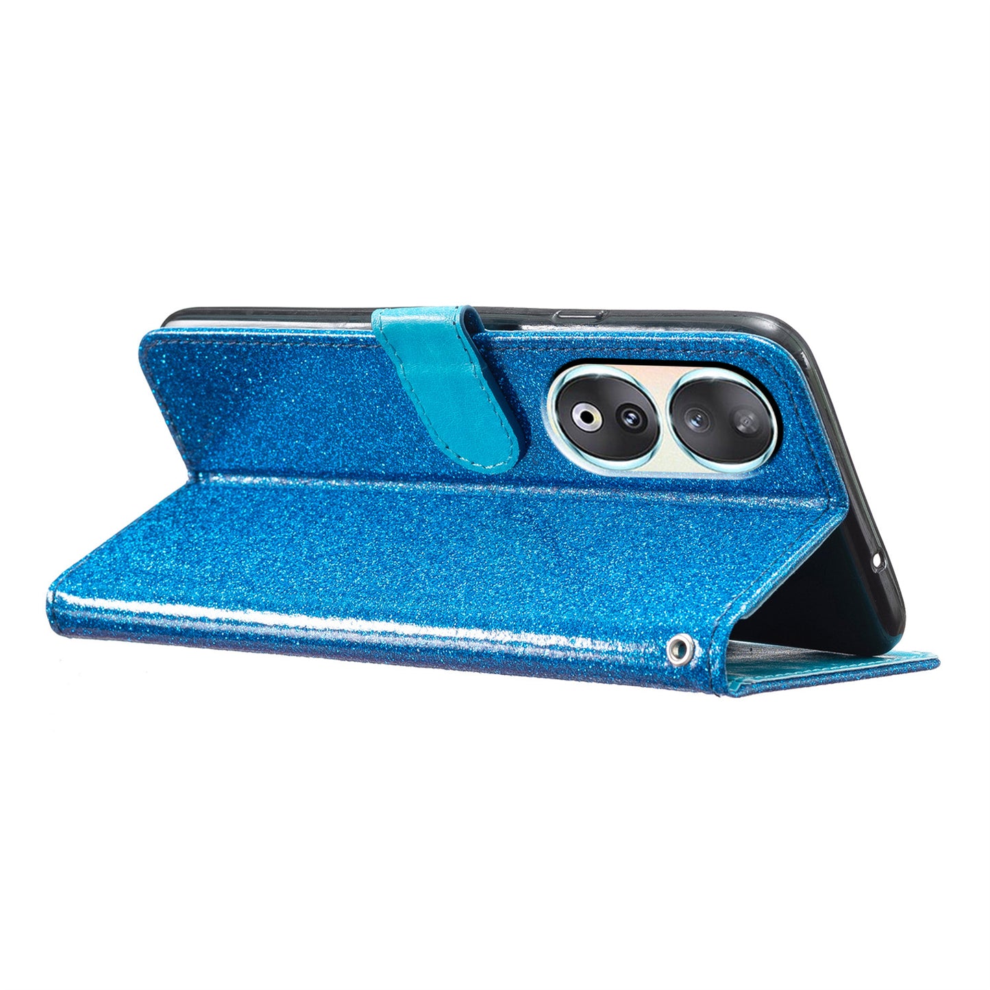 For Honor 90 Glittery PU Leather Wallet Stand Case Shockproof Phone Cover