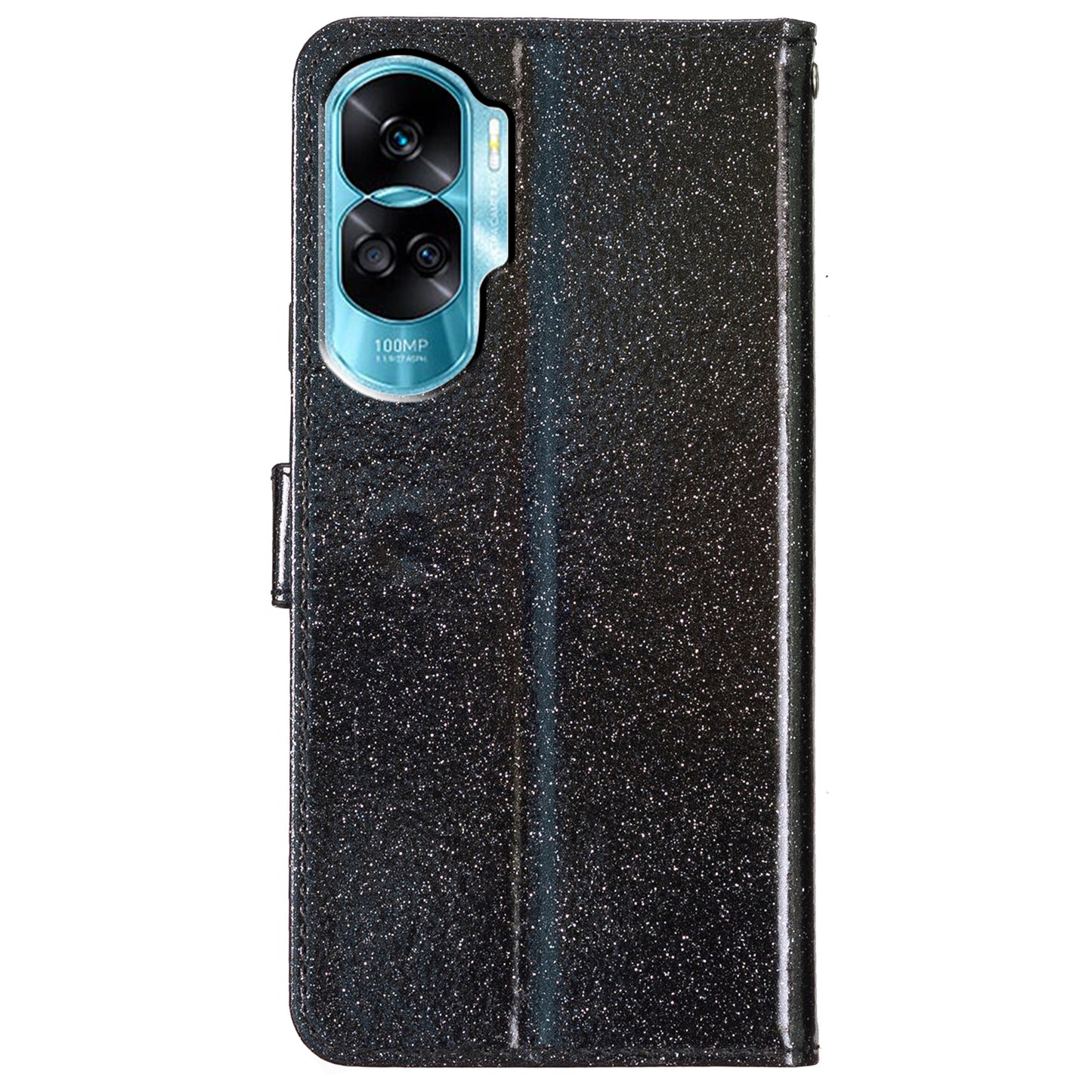 For Honor 90 Lite 5G / X50i 5G Case Stand Glittery PU Leather Protective Phone Cover with Wallet