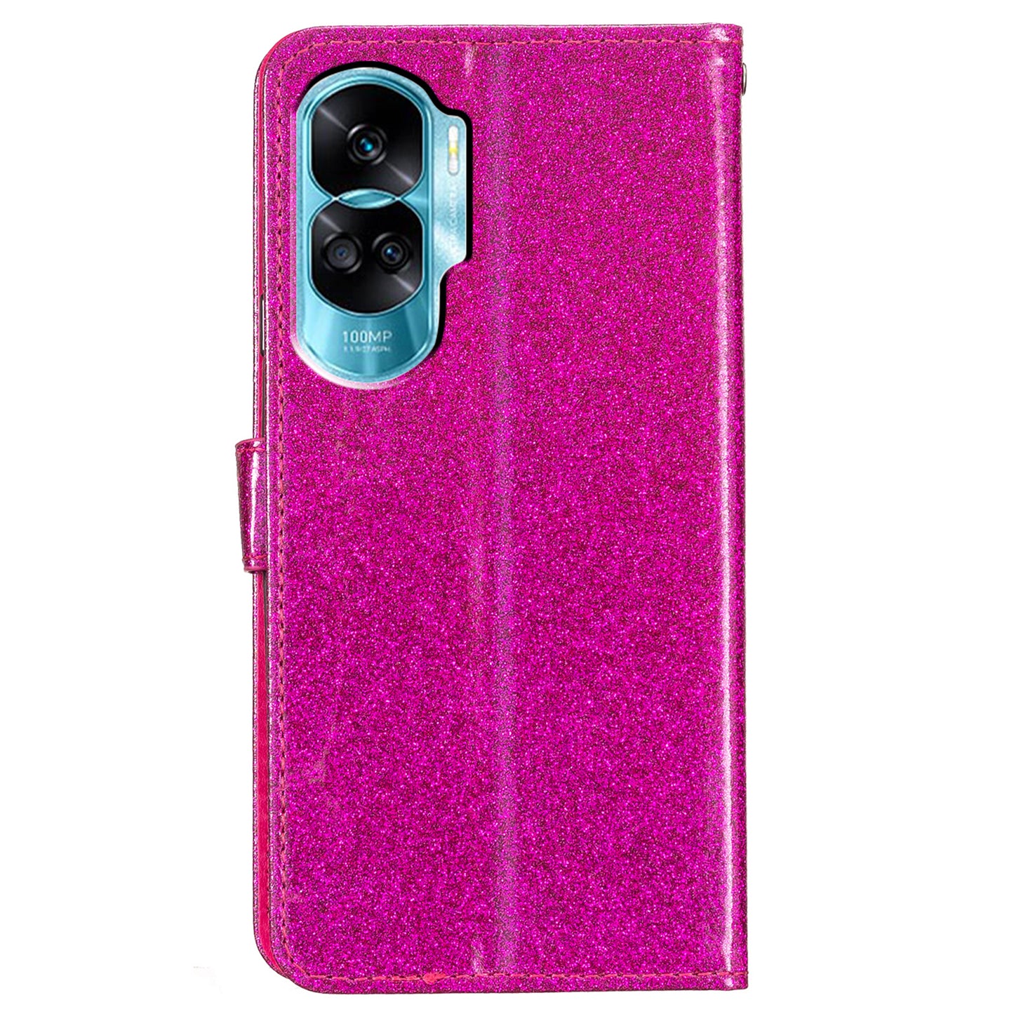 For Honor 90 Lite 5G / X50i 5G Case Stand Glittery PU Leather Protective Phone Cover with Wallet