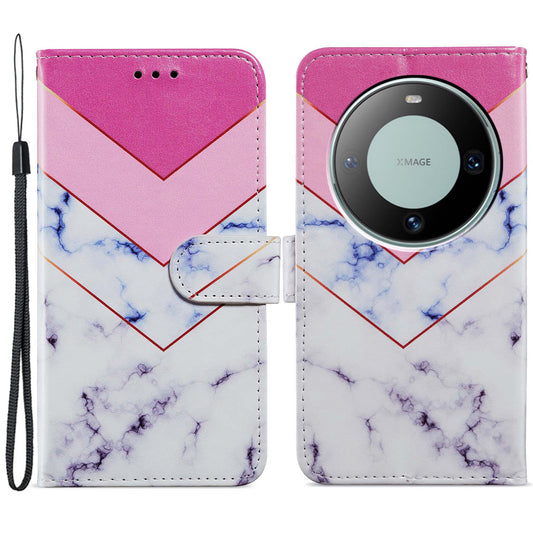 For Huawei Mate 60 Case PU Leather Pattern Printing Flip Wallet Phone Cover