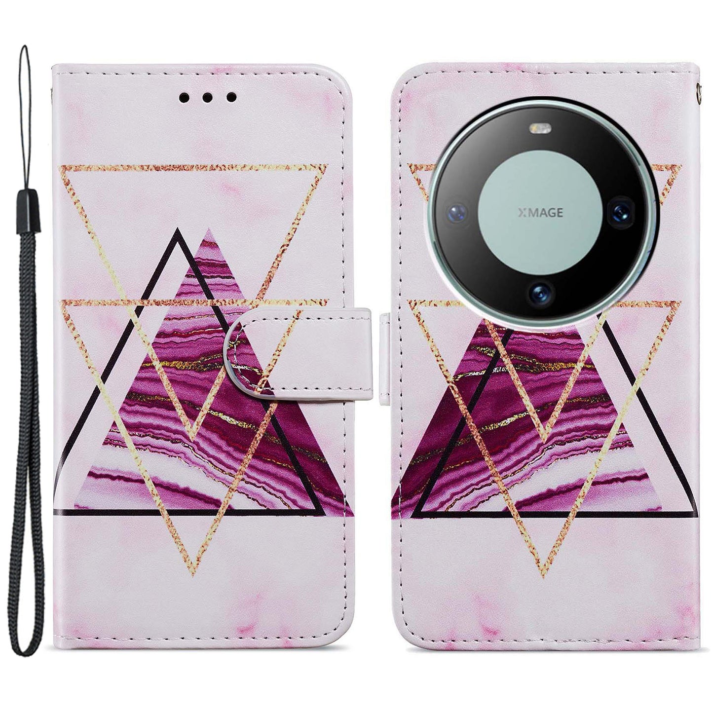 For Huawei Mate 60 Pro Case Flip Leather Wallet Pattern Printing Phone Cover