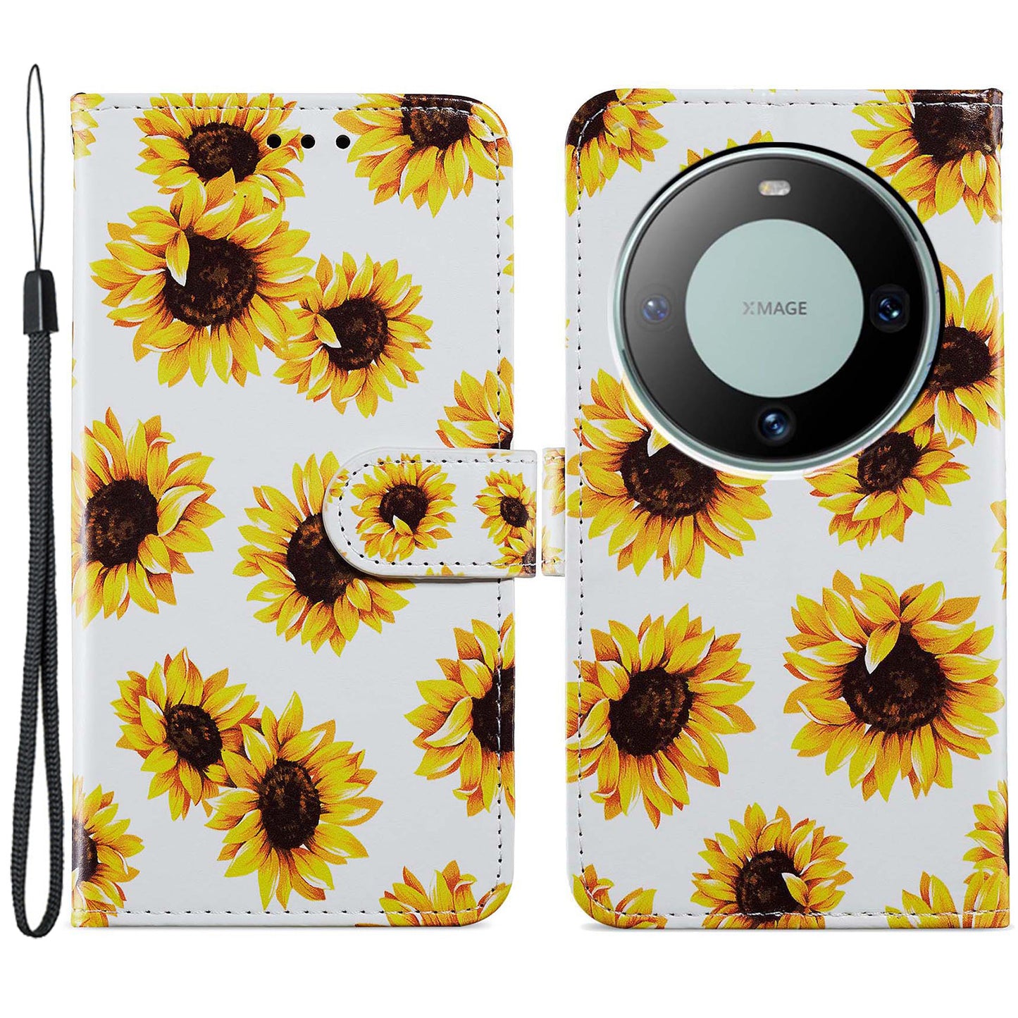 For Huawei Mate 60 Pro Case Flip Leather Wallet Pattern Printing Phone Cover