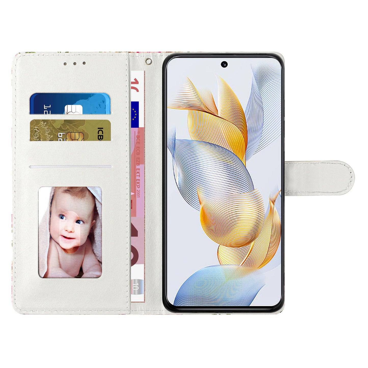 For Huawei Mate 60 Pro Case Flip Leather Wallet Pattern Printing Phone Cover