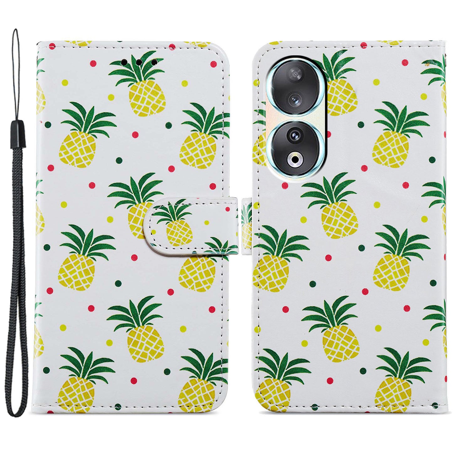 For Honor 90 Wallet Case Printed Pattern PU Leather Flip Stand Cover