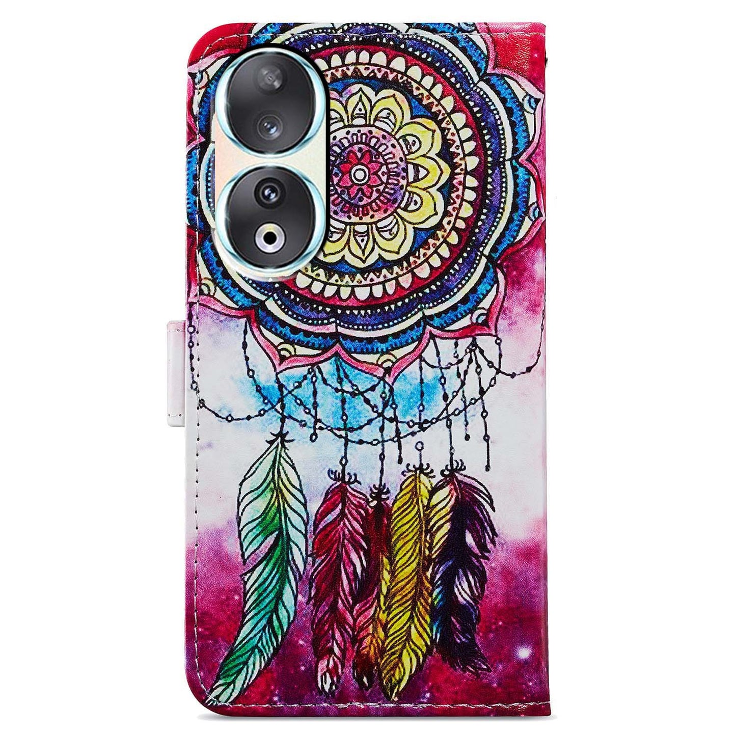 For Honor 90 Wallet Case Printed Pattern PU Leather Flip Stand Cover