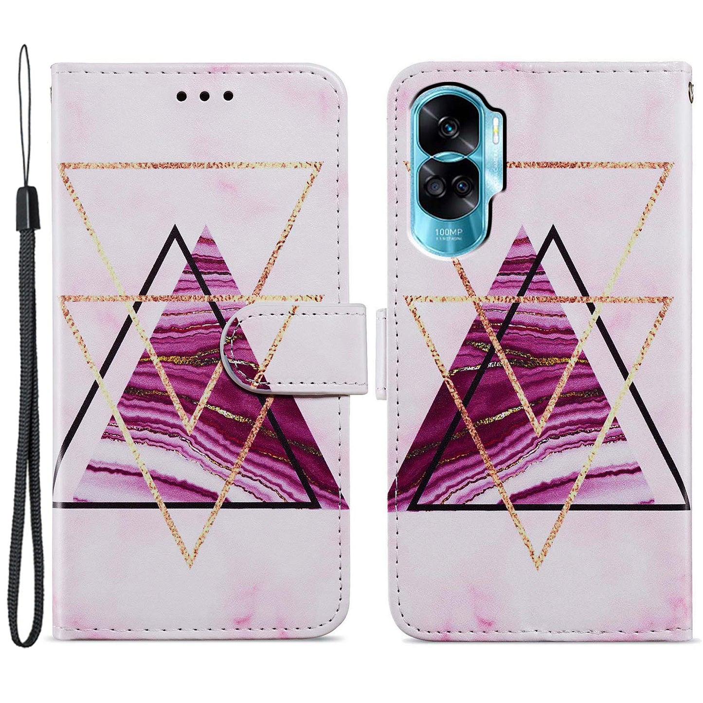For Honor 90 Lite 5G / X50i 5G Case PU Leather Pattern Flip Wallet Phone Cover