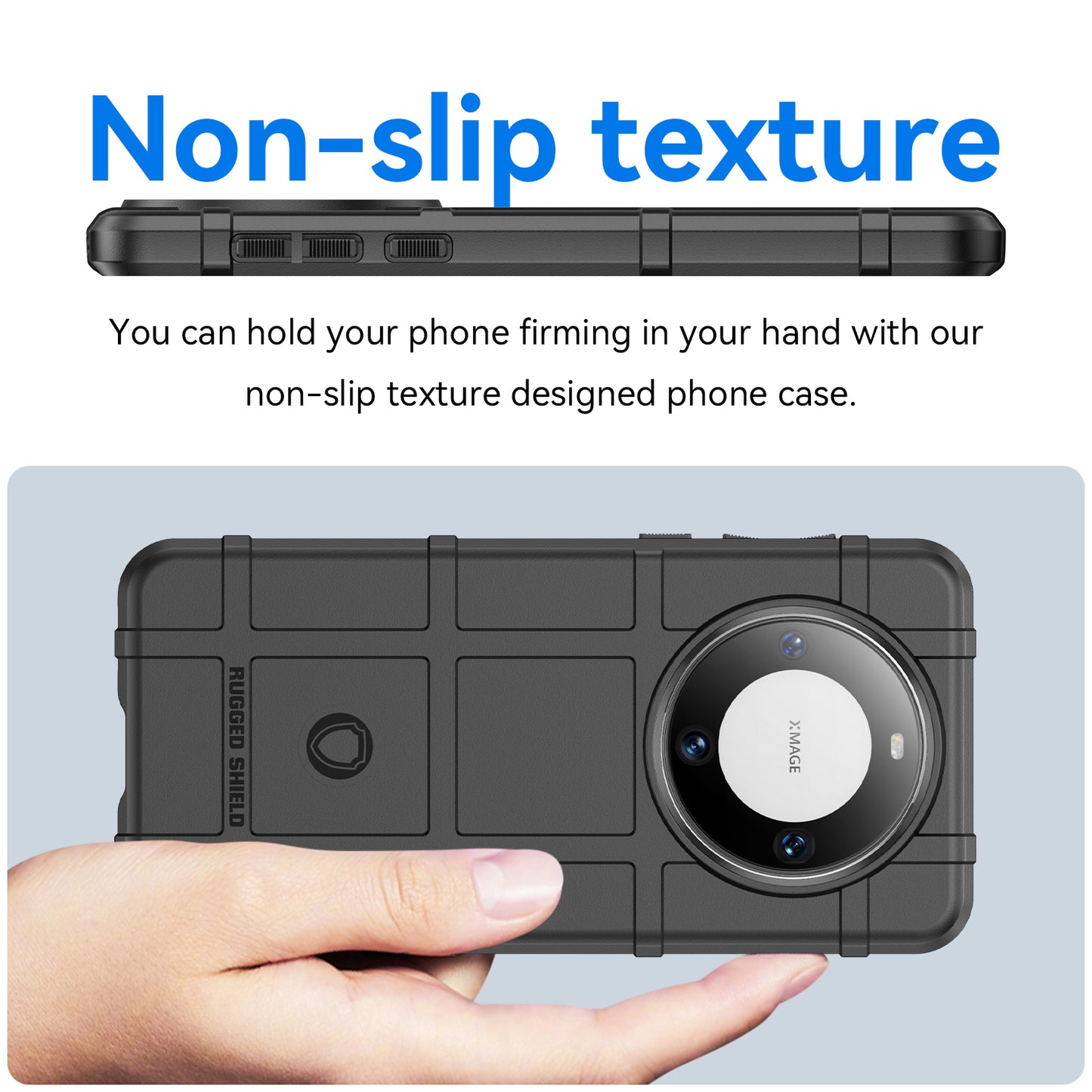 For Huawei Mate 60 Case Anti-scratch Square Grid Texture TPU Phone Protector