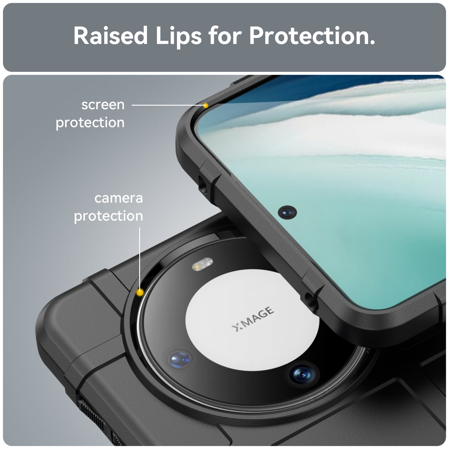 For Huawei Mate 60 Case Anti-scratch Square Grid Texture TPU Phone Protector