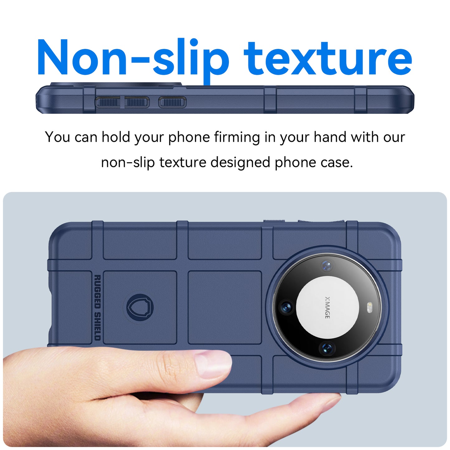For Huawei Mate 60 Case Anti-scratch Square Grid Texture TPU Phone Protector