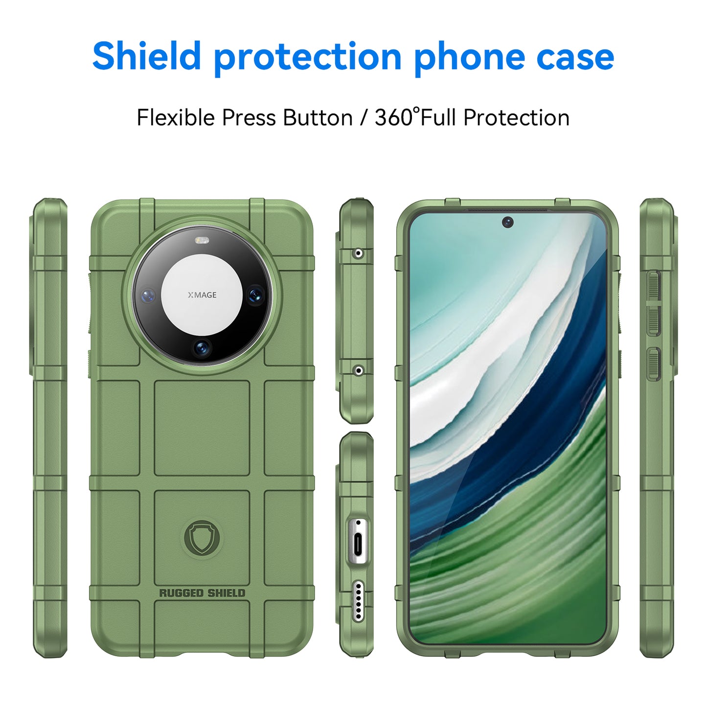 For Huawei Mate 60 Case Anti-scratch Square Grid Texture TPU Phone Protector