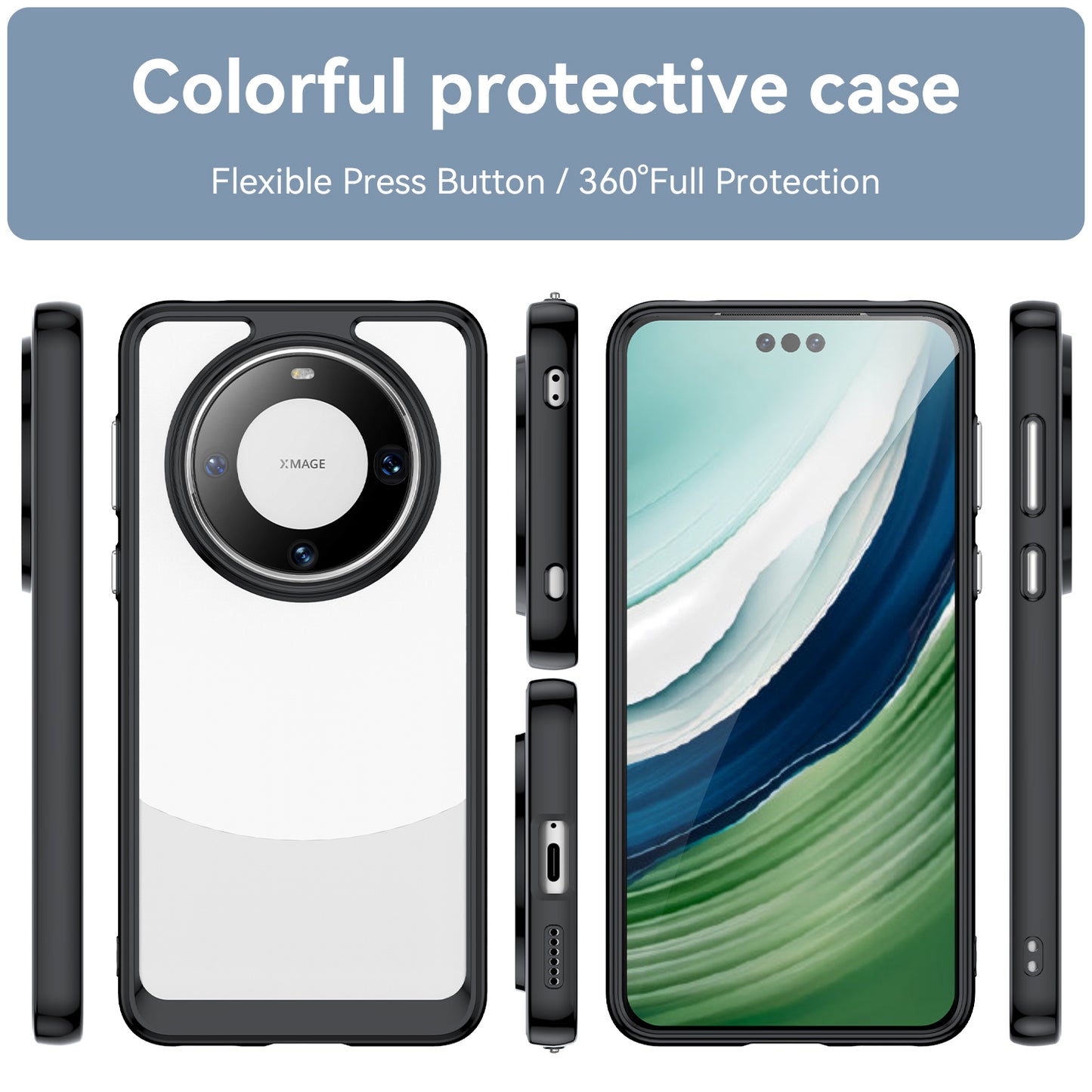 For Huawei Mate 60 Pro Case TPU+Acrylic Drop-proof Phone Cover
