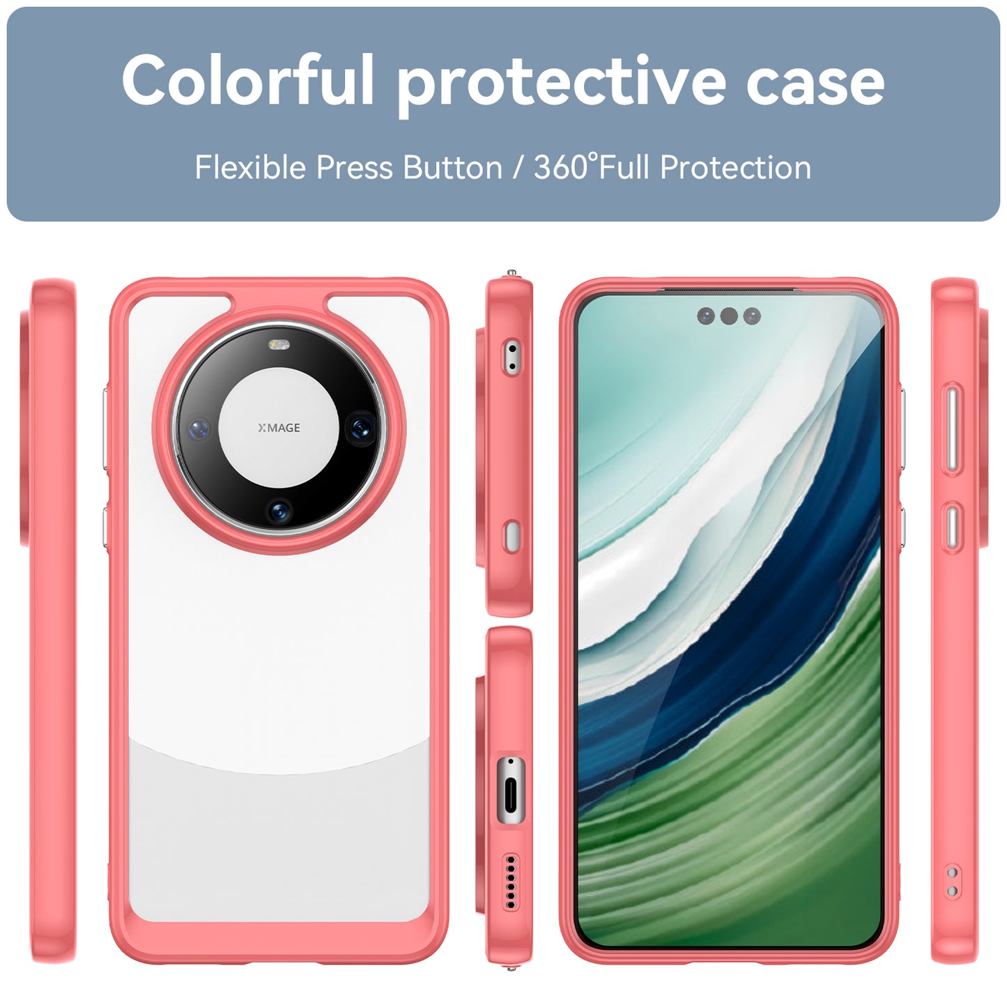 For Huawei Mate 60 Pro Case TPU+Acrylic Drop-proof Phone Cover