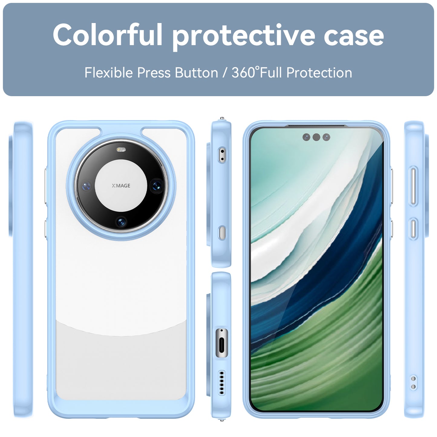 For Huawei Mate 60 Pro Case TPU+Acrylic Drop-proof Phone Cover