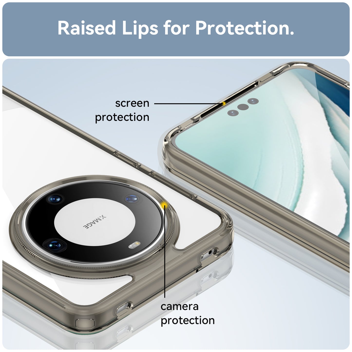 For Huawei Mate 60 Pro Case TPU+Acrylic Drop-proof Phone Cover