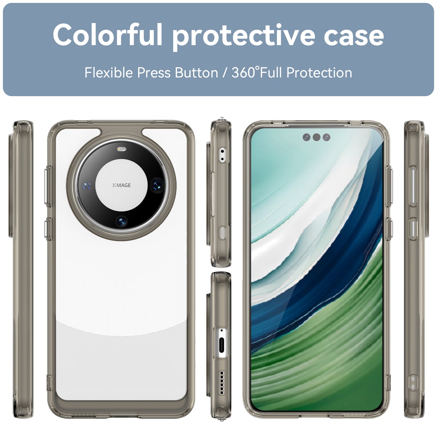 For Huawei Mate 60 Pro Case TPU+Acrylic Drop-proof Phone Cover