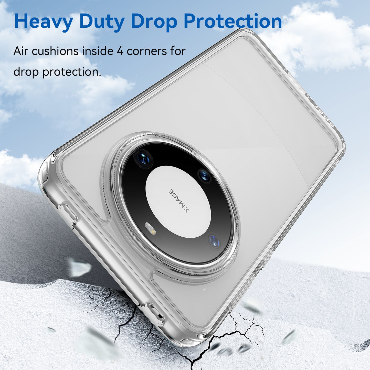 For Huawei Mate 60 Pro Case TPU+Acrylic Drop-proof Phone Cover