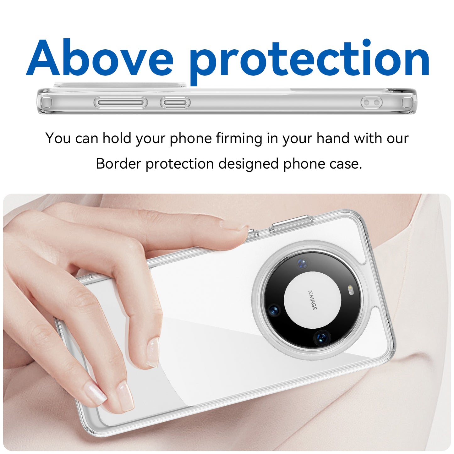 For Huawei Mate 60 Pro Case TPU+Acrylic Drop-proof Phone Cover