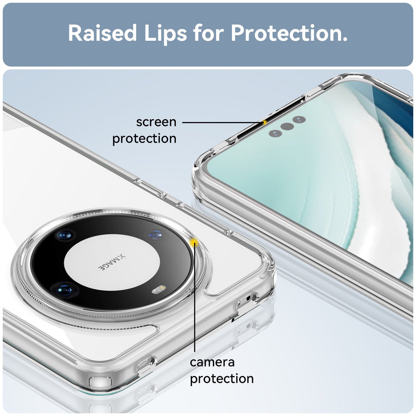 For Huawei Mate 60 Pro Case TPU+Acrylic Drop-proof Phone Cover
