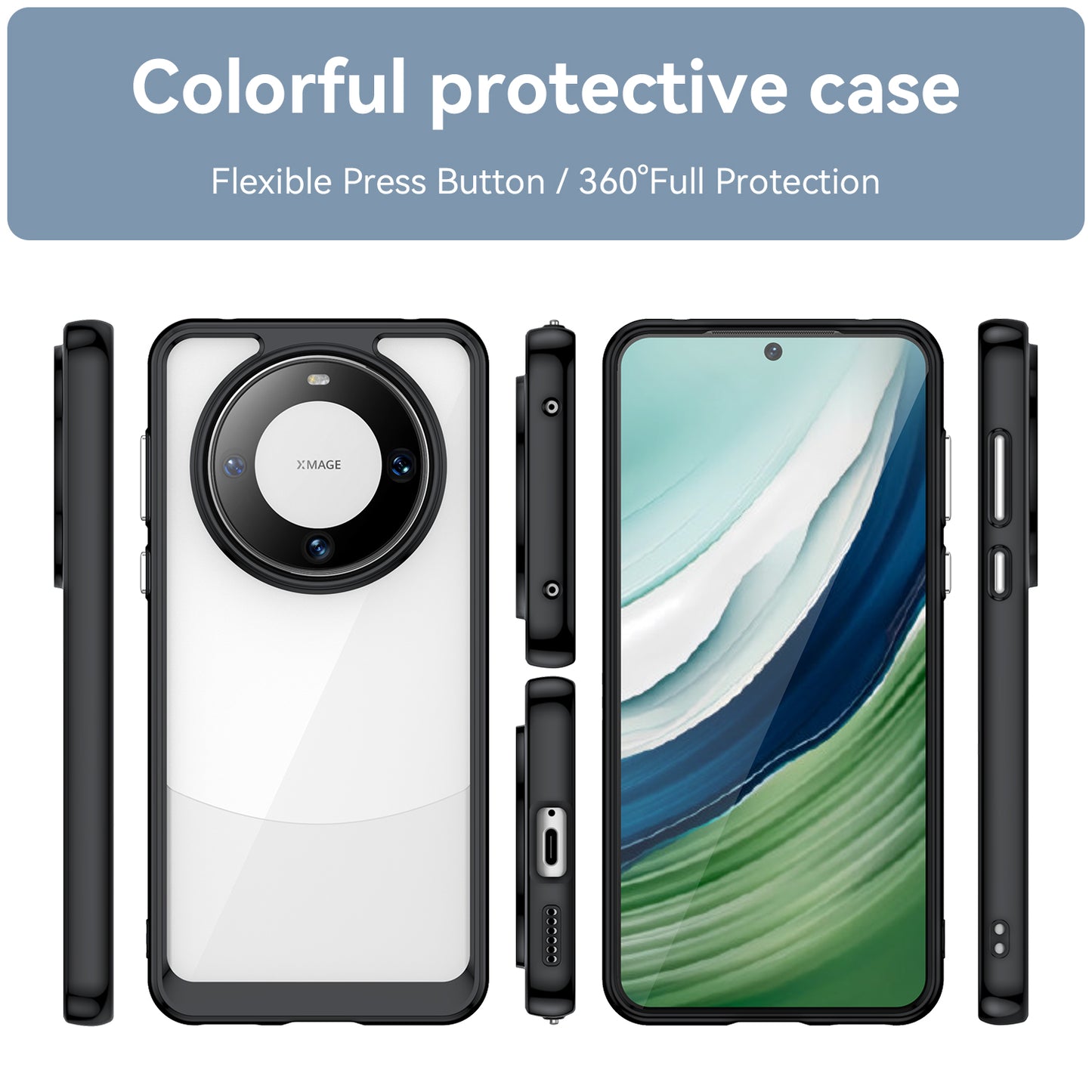 For Huawei Mate 60 Cover Drop-proof TPU+Acrylic Phone Case