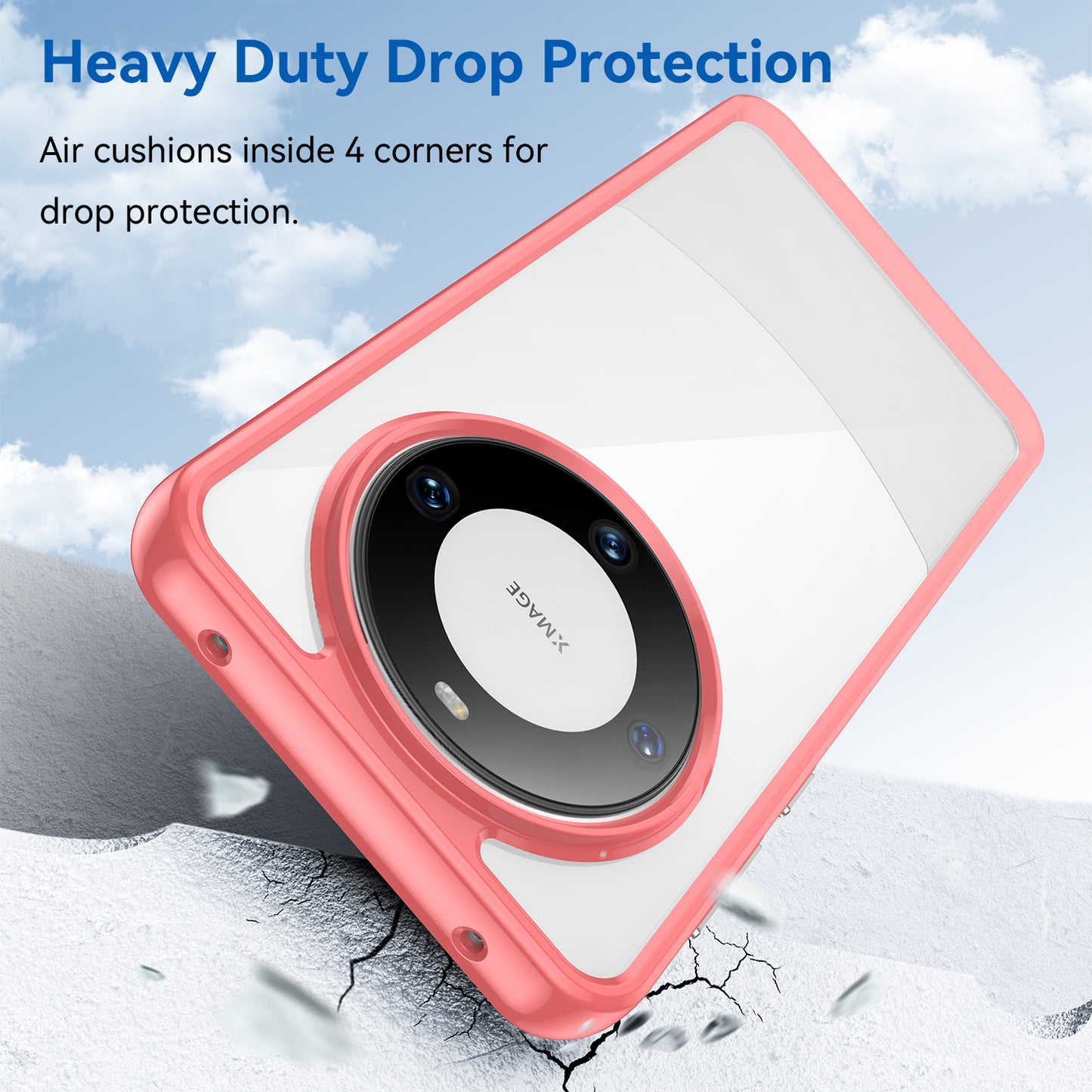 For Huawei Mate 60 Cover Drop-proof TPU+Acrylic Phone Case